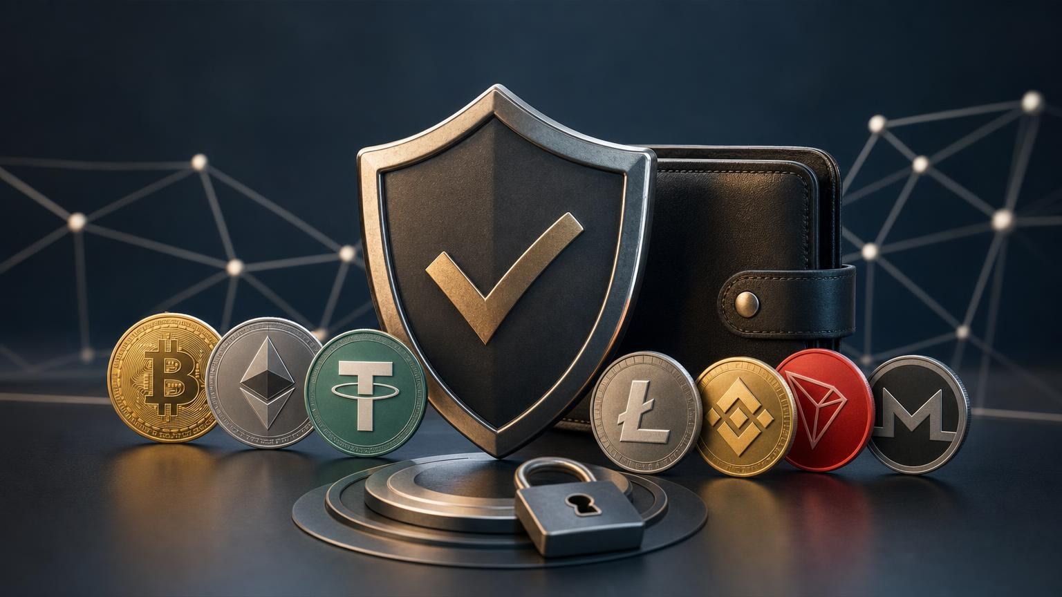 A two-pass safety checklist for verifying a cryptocurrency exchange request, network, wallet address, amount, and transaction status